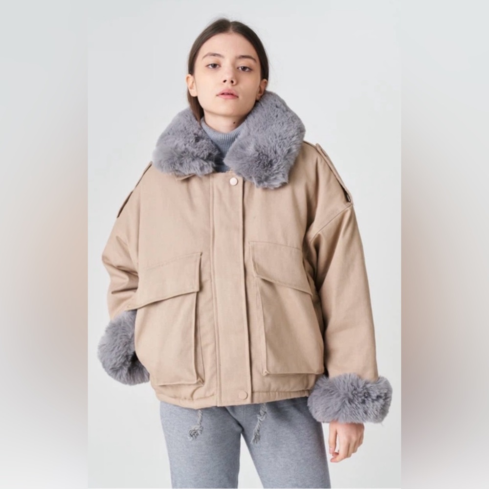 NWT Adrienne Landau Faux Fur Plush Coat